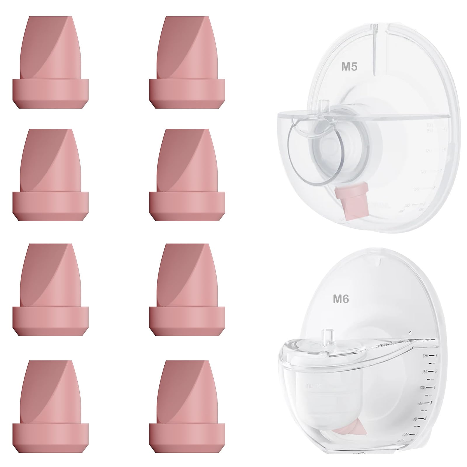 8 Stück Entenschnabelventile für Momcozy M6/M5/V1/V1 Pro/V2/V2 Pro, Ersatz für Momcozy Ventile, Brustpflege Essentials, Nicht Originalzubehör, 8 Stück Rot