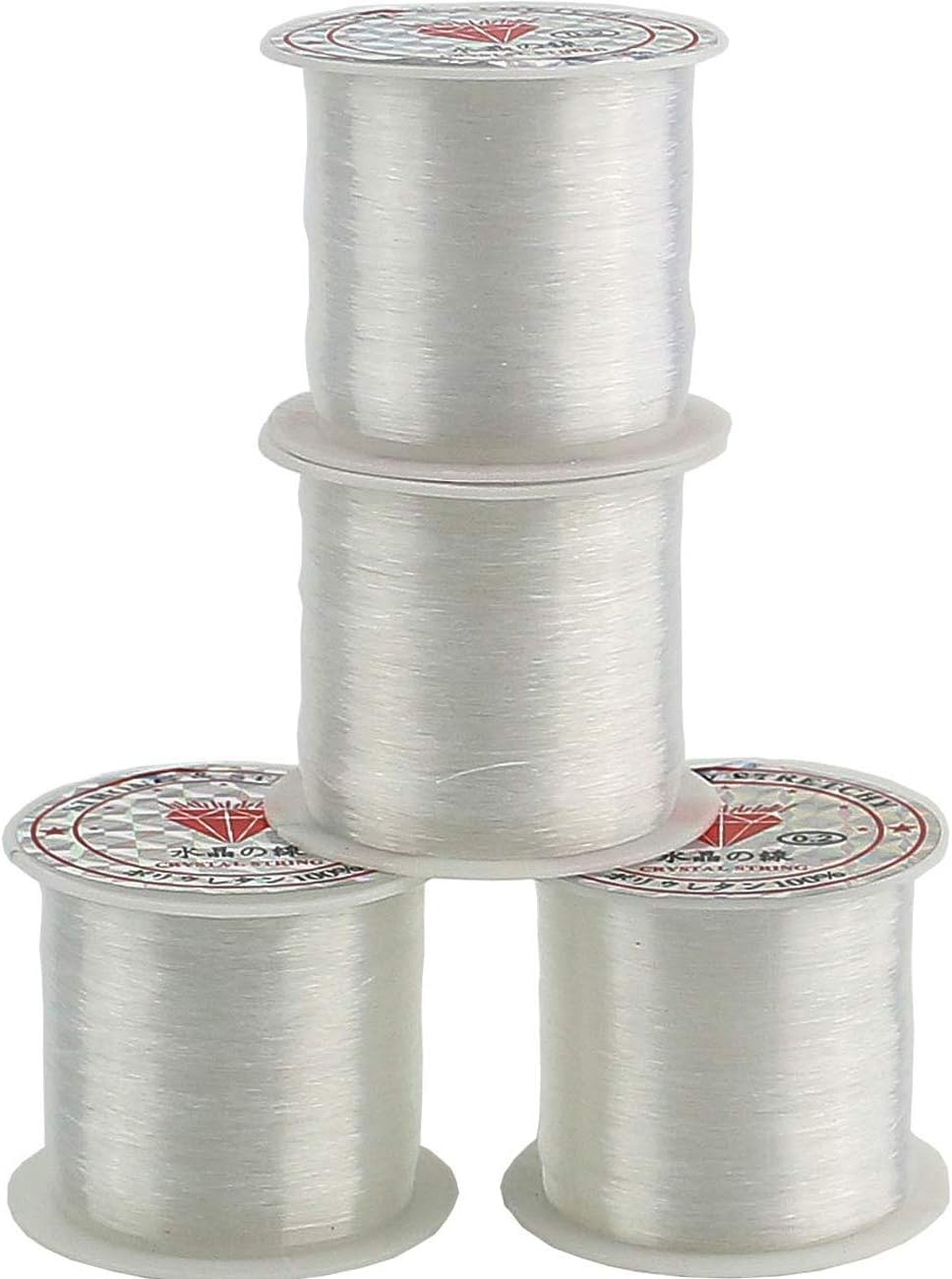 TIHOOD 0.2mm Diameter Clear Nylon Fish Fishing Line Spool Beading String