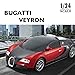 Vinie Remote Control Car for Boys, RC Cars Bugatti Veyron, 1:24 Scale Officially Licensed Kids Toys, Drift Car with Cool Led Lights, 4 5 6 7 8 9 10 11 12 Year Old Boy Birthday Gift (Red)