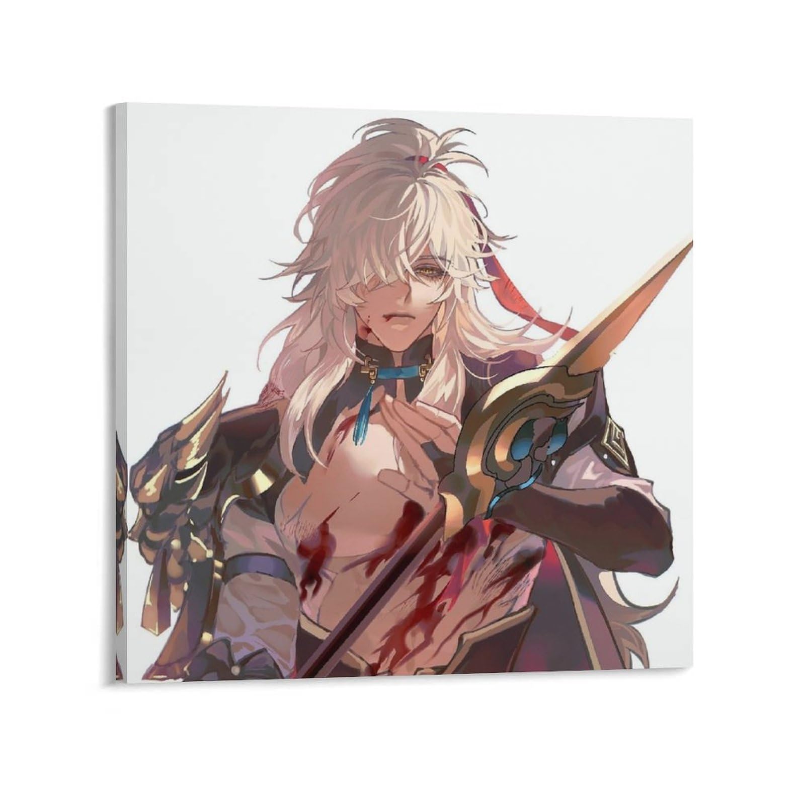 Badami Honkai Star Rail Poster Jingyuan Anime Handsome Picture Print Canvas Poster Wall Paint Art Posters Decor Modern Home Artworks Gift Idea 16x16inch(40x40cm)