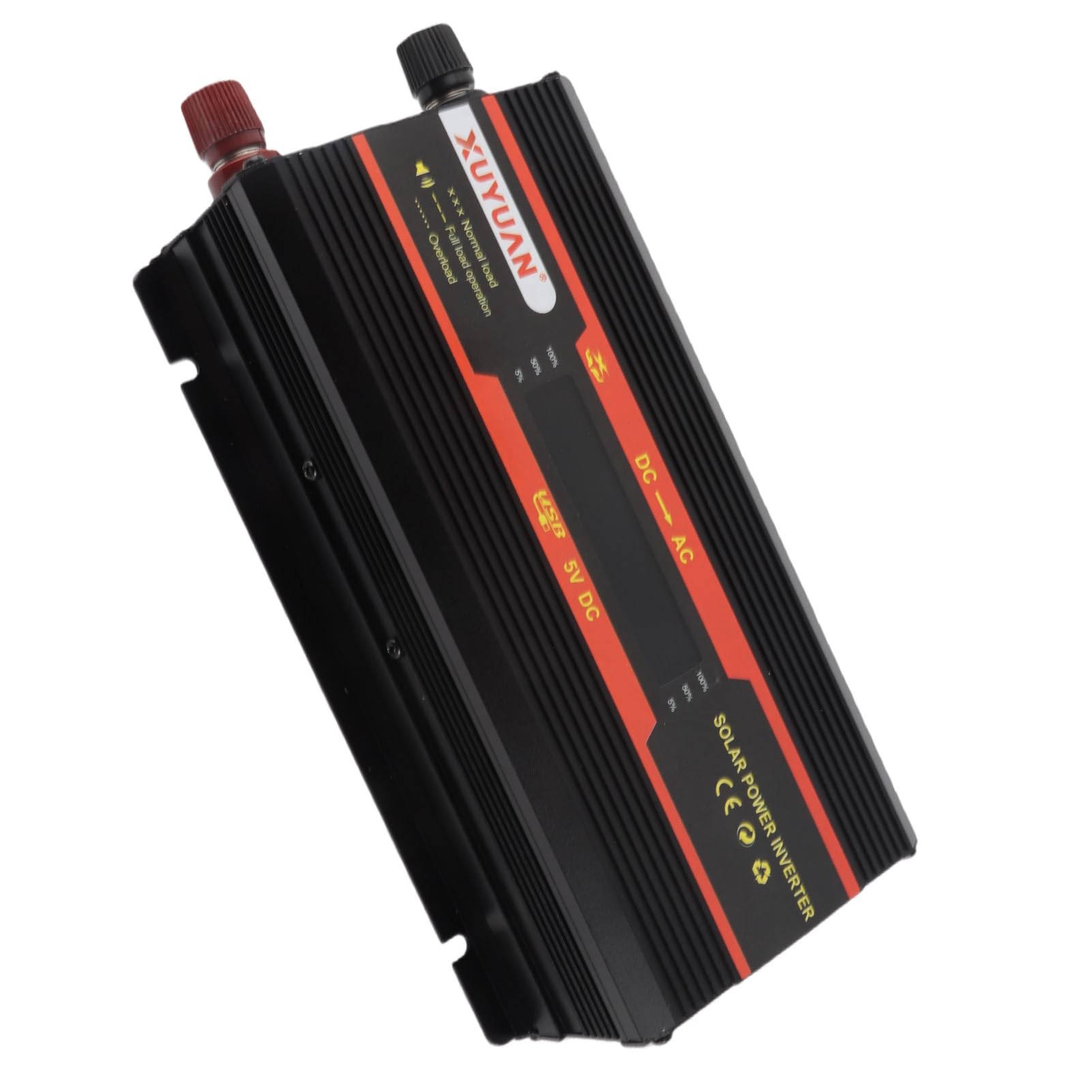 Cuifati Inversor de Onda Sinusoidal Pura de 1000 W, Inversor de Corriente para Coche de 12 V 24 V con Disipación de Calor Automática, Inversor de Corriente Solar para Coche con