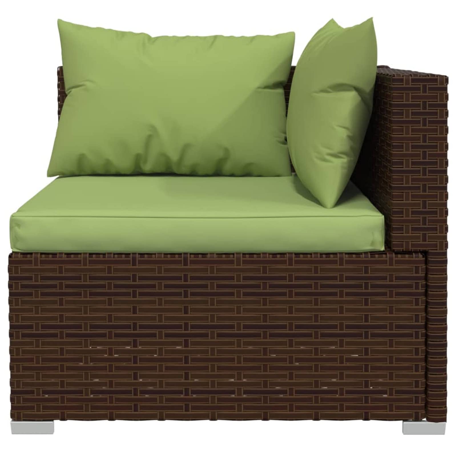 Gecheer Set 3 pz,Divani,da Giardino,per Esterno,3 Posti,in Polyrattan,Marrone,Divano 3 Posti da Giardino da Esterno,Salotto da Giardino,da Esterno,Divano Modulare,Divano in Polyrattan