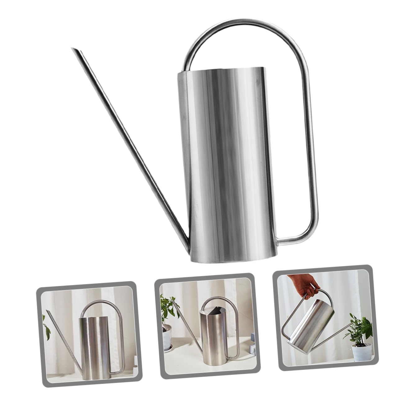 UPKOCH Annaffiatoio in Acciaio Inox Per Piante Da Interno Annaffiatoio Vintage Con Beccuccio Lungo Brocca in Metallo Per Bonsai