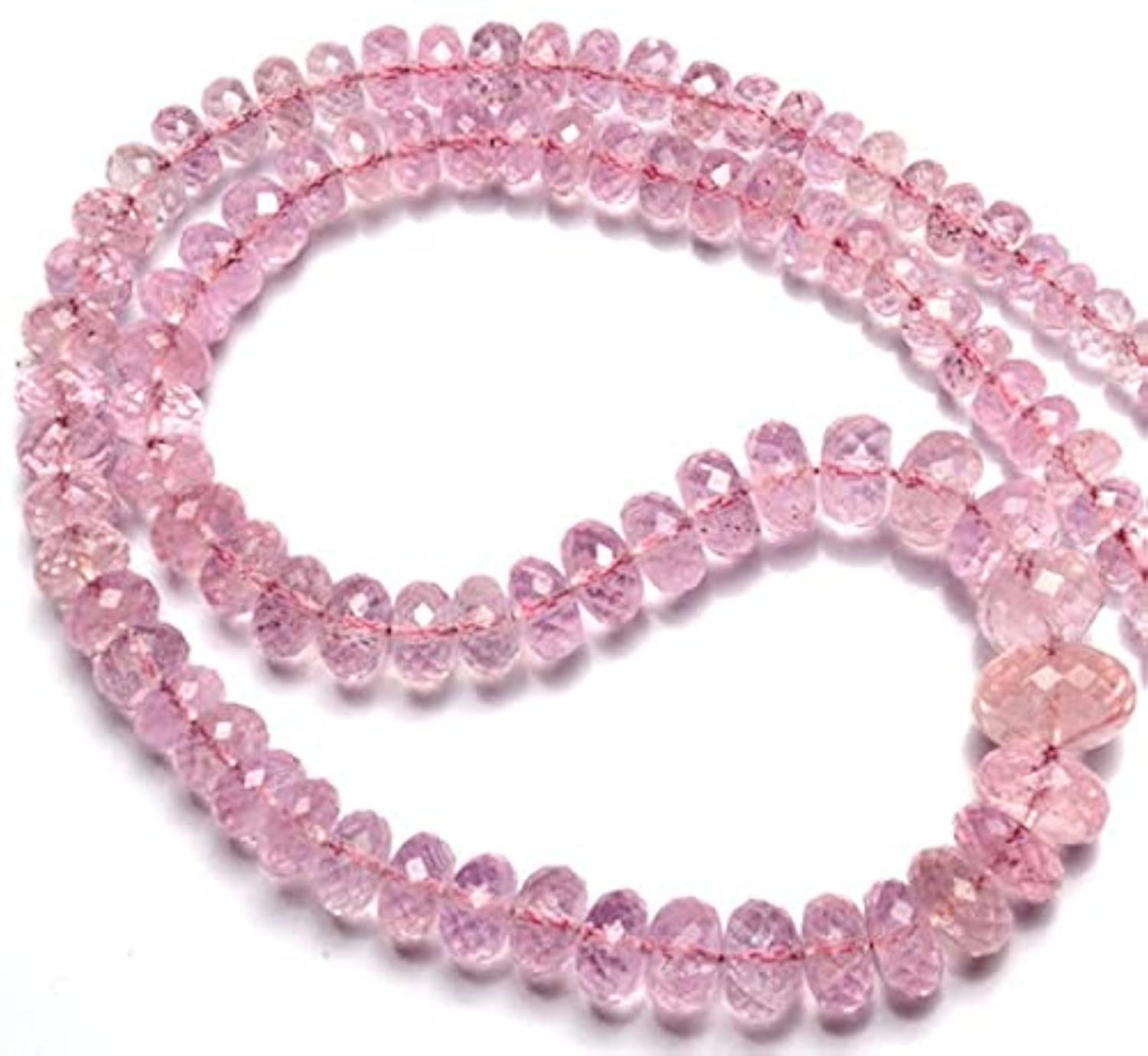 Morganite facettée de 5 à 11mm pour réparer et concevoir des colliers en pierres
