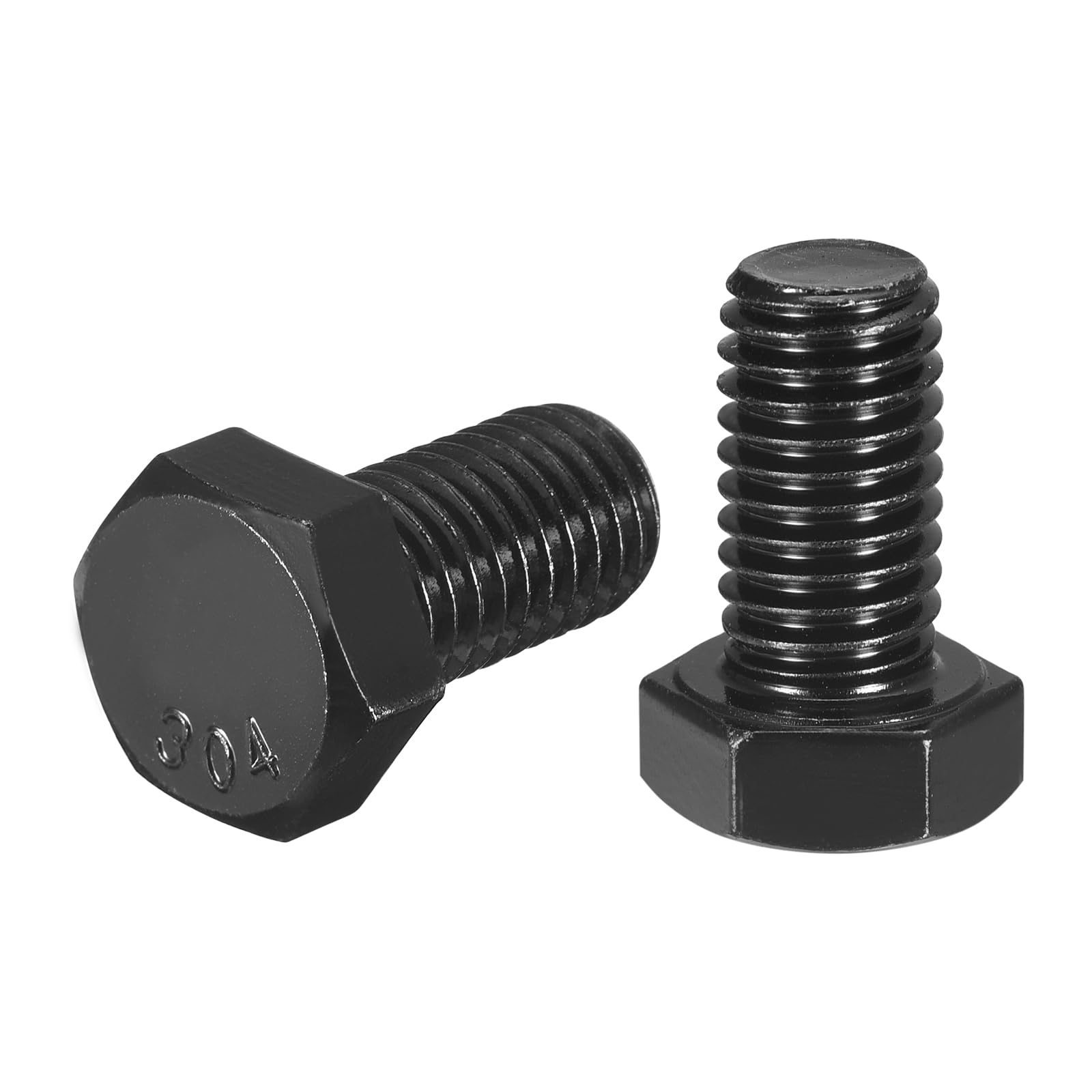 Pernos hexagonales de 1/2-13 x 1 pulg, acero inoxidable 304 negro uxcell, 20 uds 7