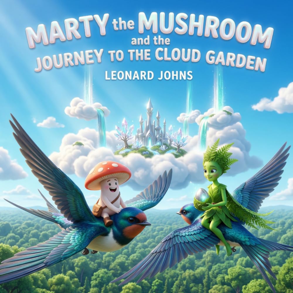 Marty the Mushroom and the JOURNEY TO THE CLOUD GARDEN: A Magical Adventure of Courage, Nature, and the Sky: A Whimsical Kids' Storybook for Ages 4-8 ... Clouds (Marty the Mushroom Series of Books)