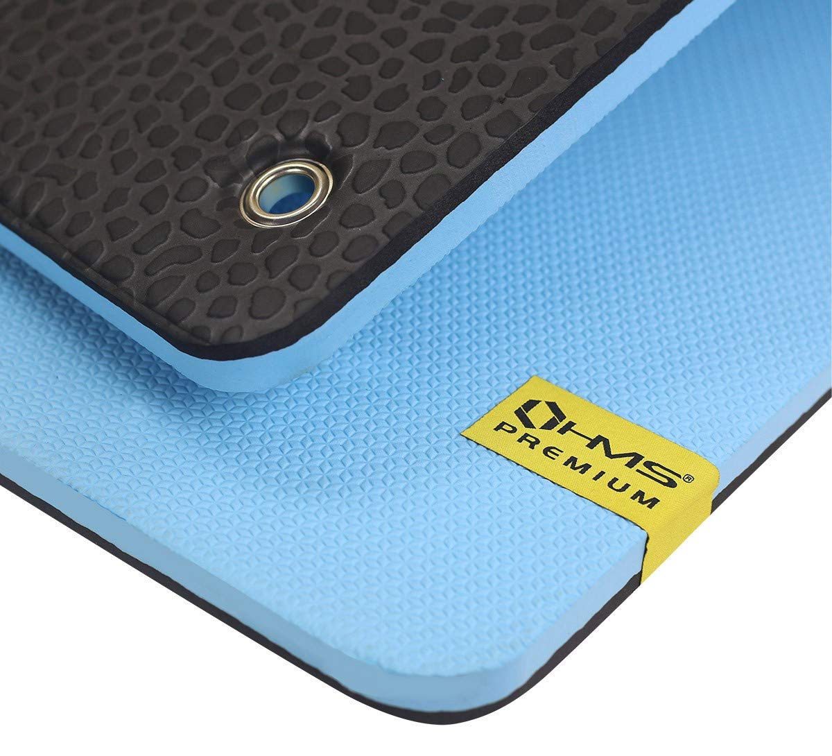 Club Fitness Mat with Holes Blue HMS Premium MFK02, Black/Light blue - Image 2