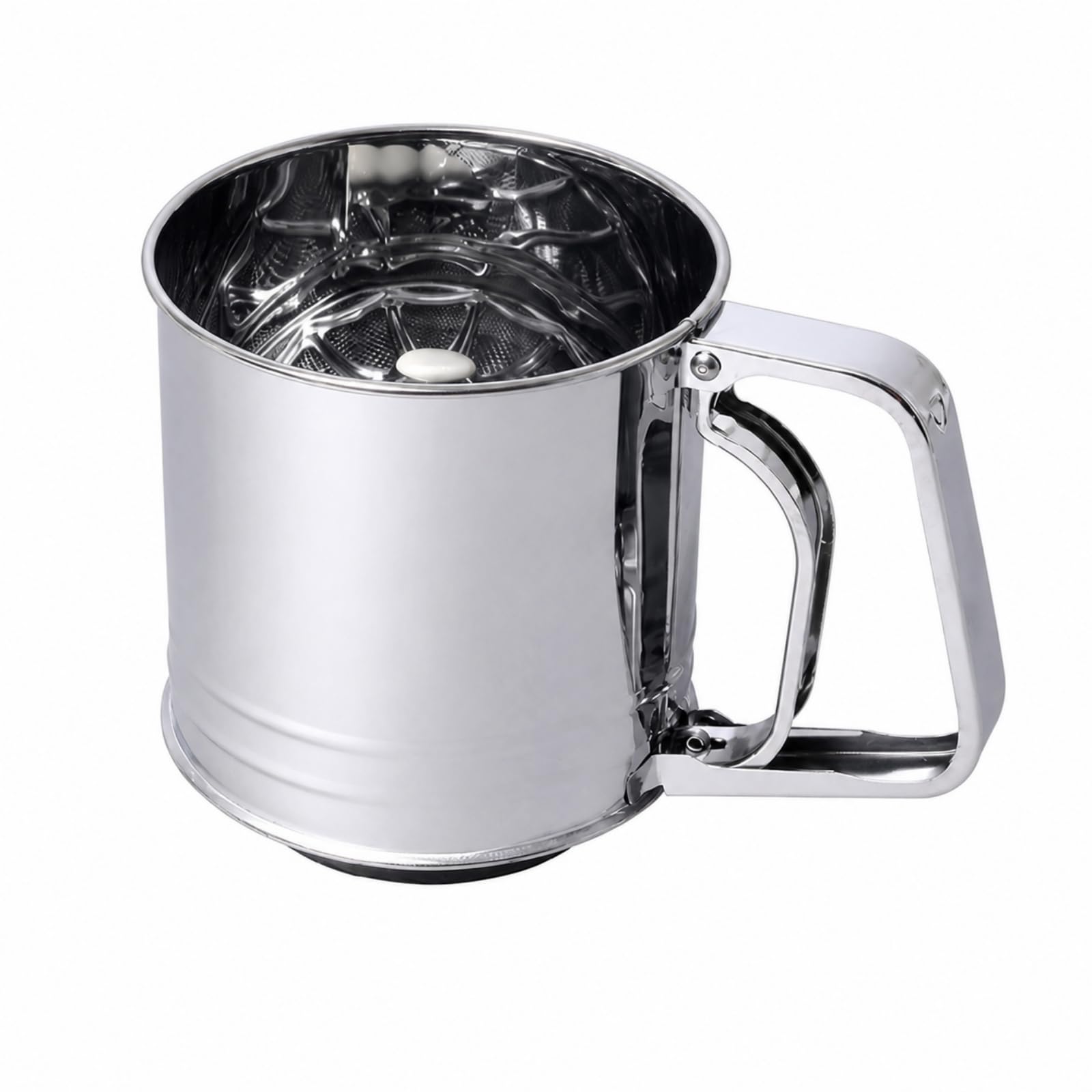 Tamis à Farine de Cuisine Tamis Passoire Manche Inox pour Aérer les Ingrédients et Éliminer les Grumeaux Lavable en Machine Prise Confortable et