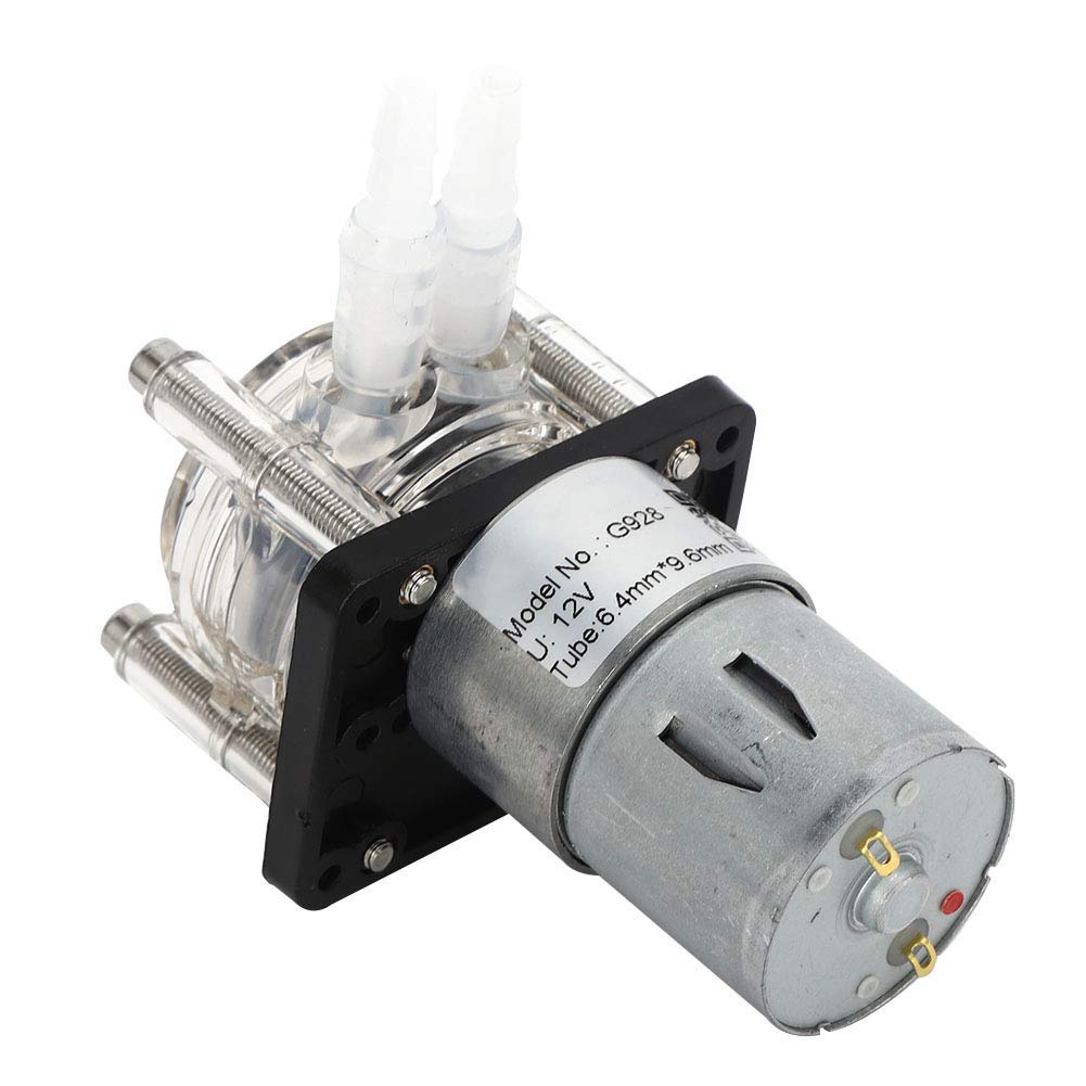 Peristaltikpumpe 12V 500 ml/min, G928 Aquarium Peristaltische Dosierpumpen Mikro Schlauchpumpe mit Kartenschlitz, für Aquarienlabor Biochemische Laboranalyse (12V)