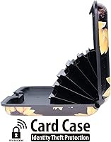 Vista 4 de TieNew Funda de aluminio para tarjetas de crédito con bloqueo RFID, tarjetero de metal para tarjetas de crédito, tarjeta de identificación, tarjetas