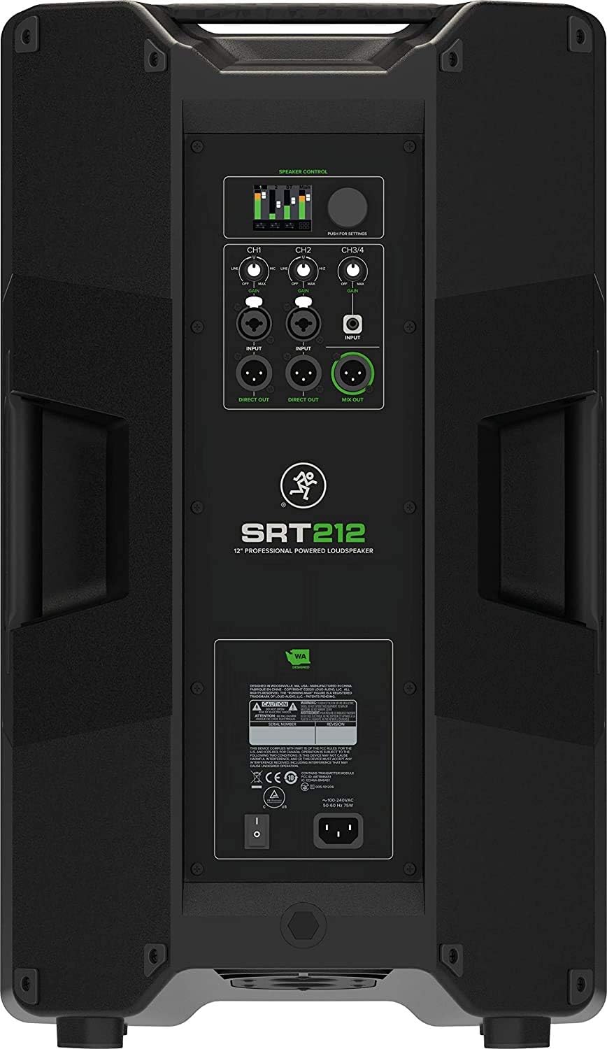 Mackie SRT212 Powered PA Speaker Rear Panel Controls