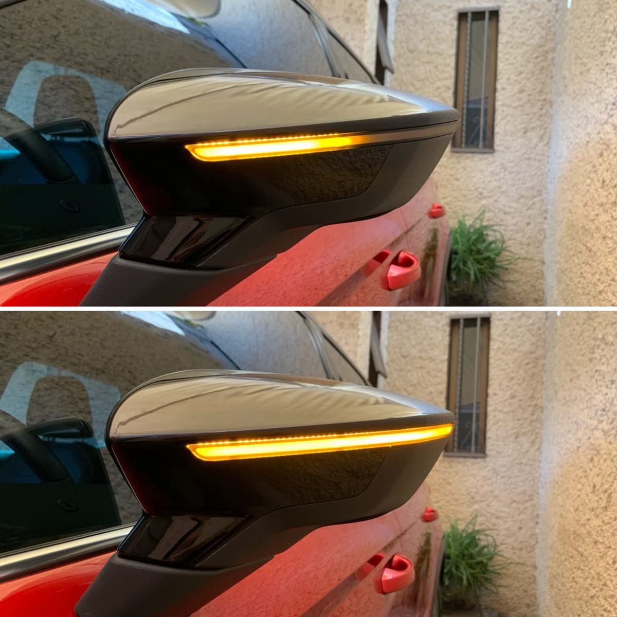2 pezzi LED Dinamico Indicatore di direzione Luci per specchietto retrovisore Compatibile per Seat Leon III Mk3 5F Ibiza KJ Mk5 V Arona