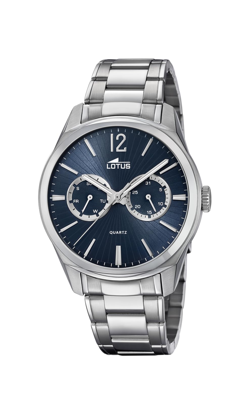 LOTUS Reloj Hombre Analógico de Acero Inoxidable 316l Plateado