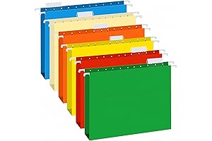 RAZZCC Extra Capacity Hanging File Folders with Tabs
