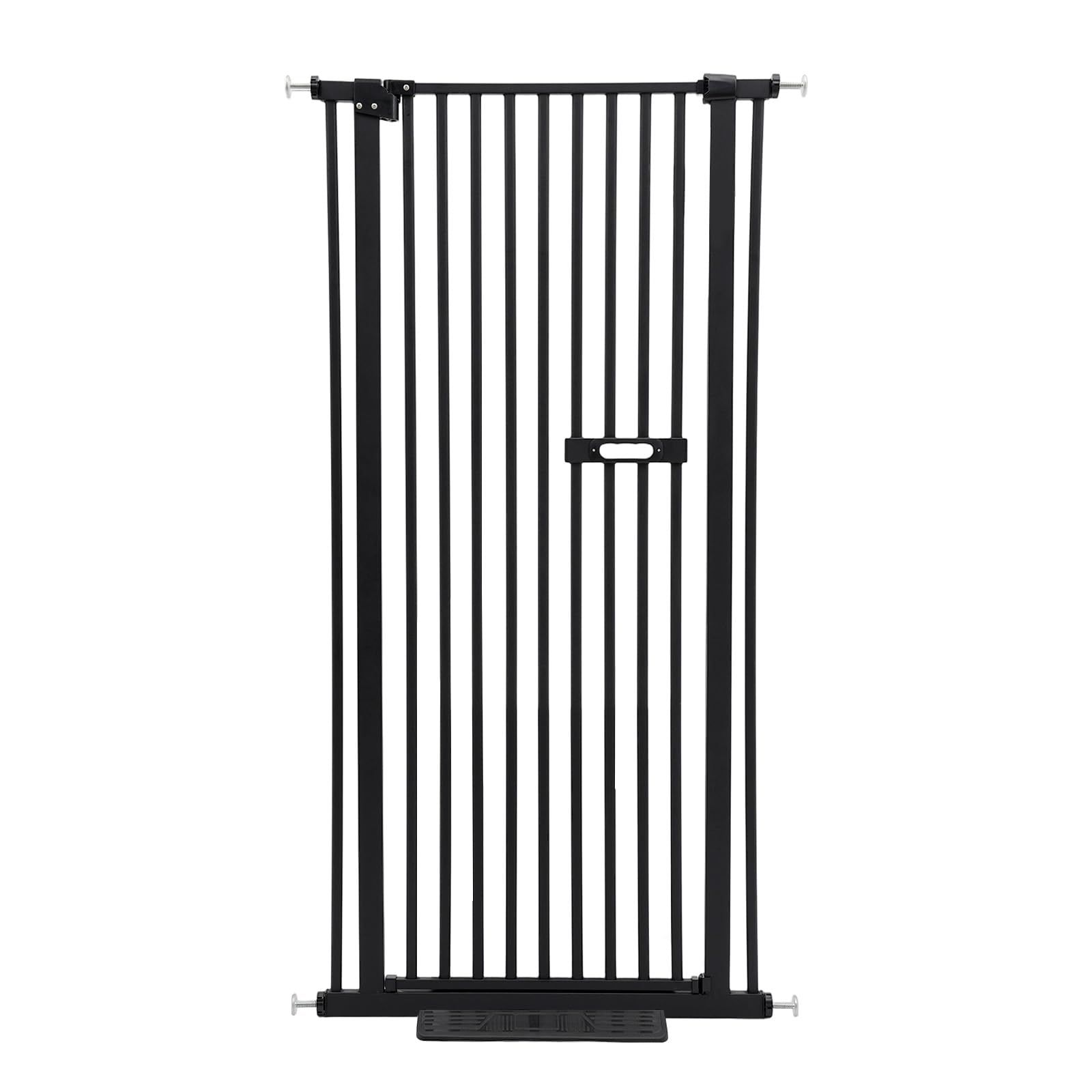 Barrera ajustable para mascotas de 76 a 85 cm, color negro, sin taladrar, 150 cm de alto para perros y gatos