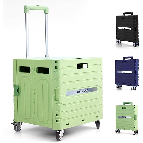 Folding Utility Cart Portable Rolling Crate Handcart Foldable Shopping Trolley Coll...