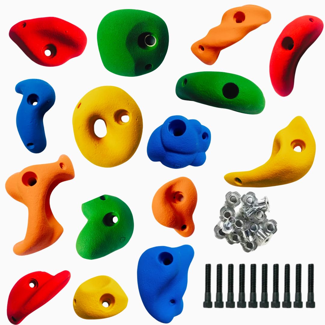 ONESTEP Adventure Rock Climbing Holds,(Pack of 20) Rock Wall Holds, Indoor Climbing Holds for Kids, Wall, Climbing Holds for Adults, Climbing Wall for Kids (with Installation kit) (B08YNLY98J) Amazon Price History, Amazon Price Tracker