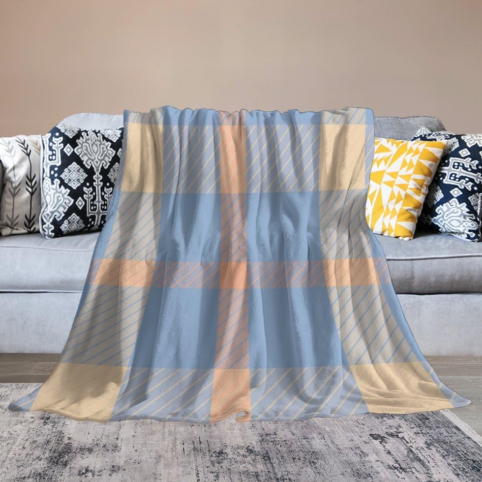 Couvertures de lit molletonnées grands carreaux pour remplacer vos plaids rêches - 6