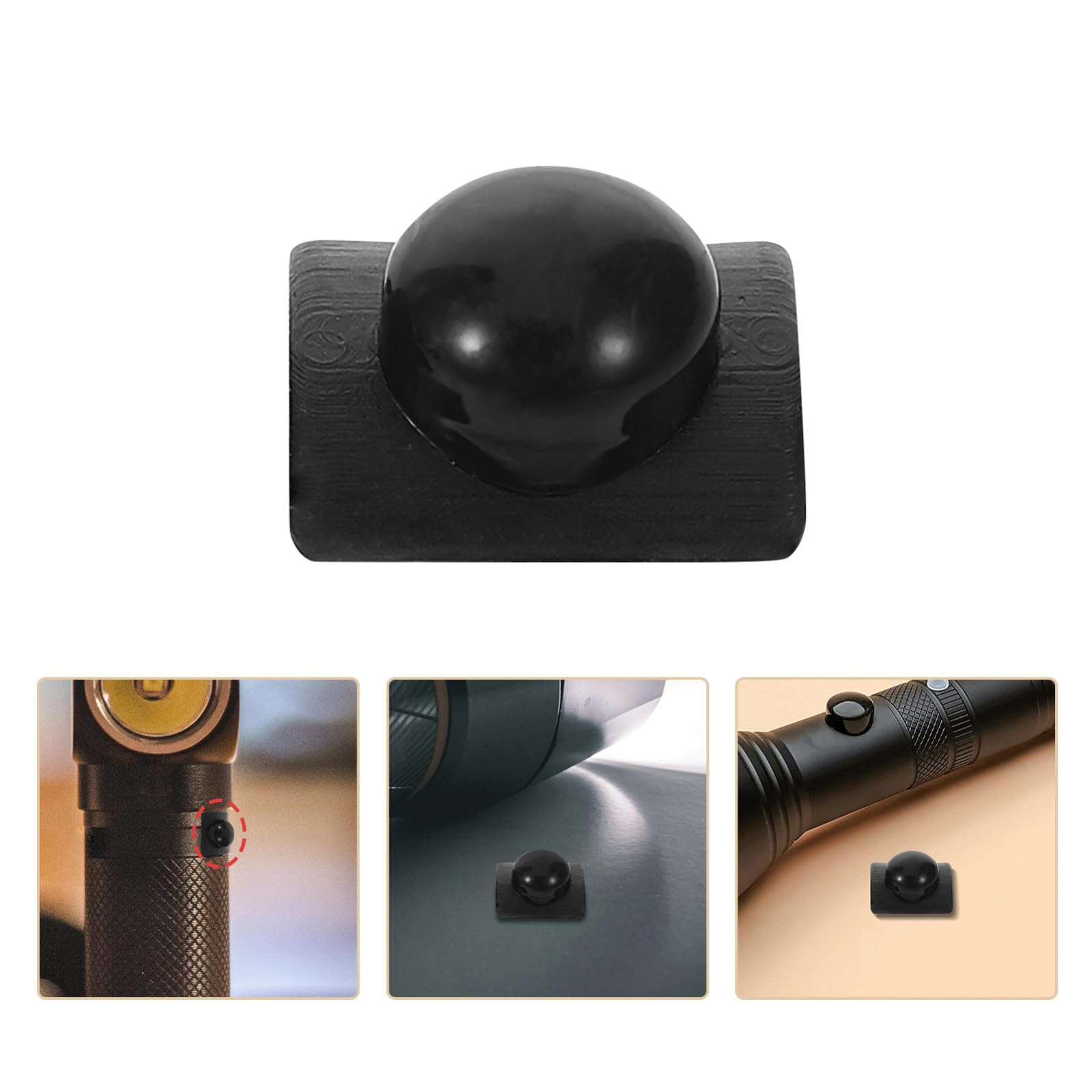 Toddmomy 30 Pezzi Tappo di Copertura Interruttore in Gomma Nero per Torcia, Cappuccio Rotondo Facile Installazione, per Attività Notturne All'aperto