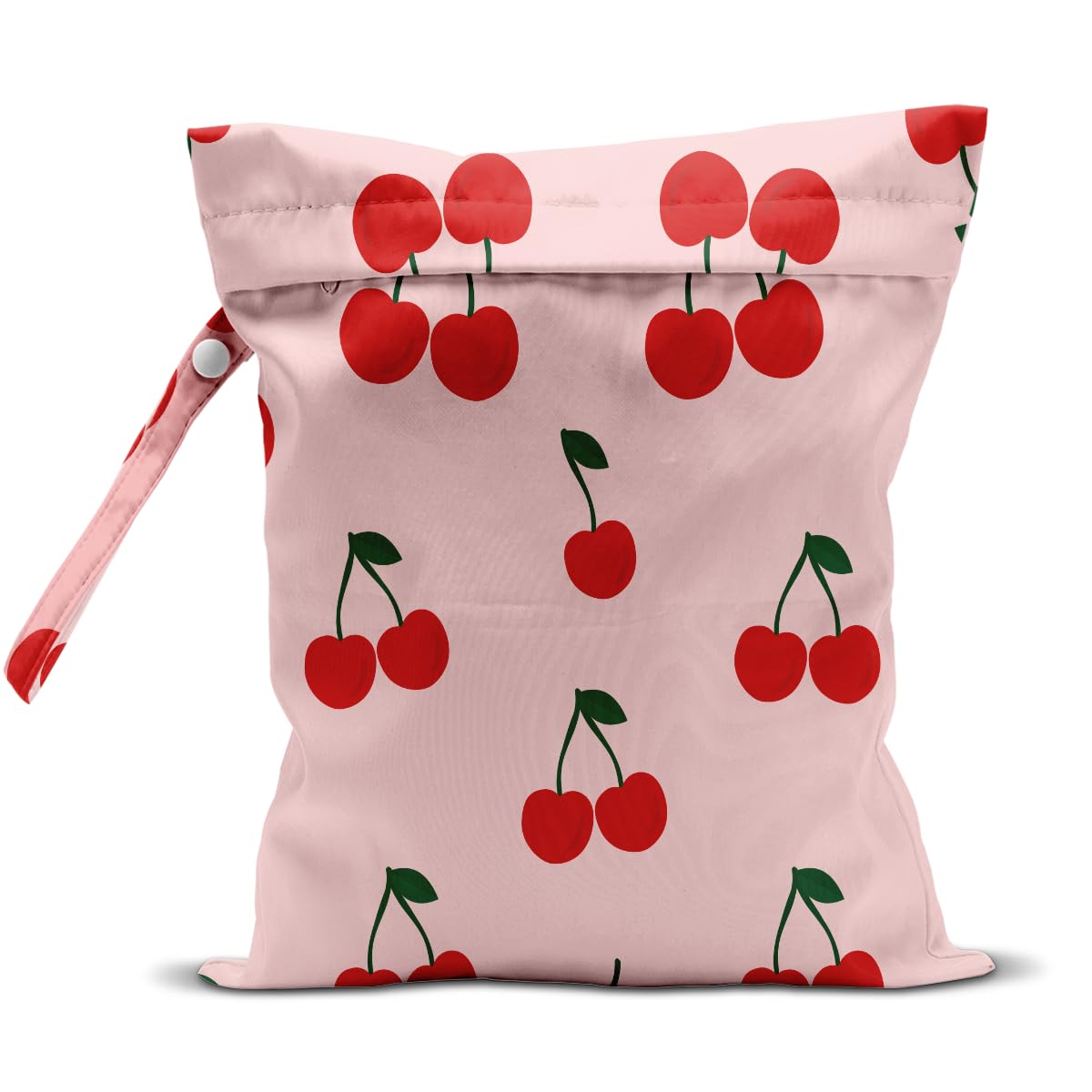 HDHBP Cherry Wet Bag for Swimsuit Dirty Clothes Yoga Gym Diaper, Wet Dry Bag, Beach Vacation Essential for Travel Poor Bathing Summer Cherry Gifts