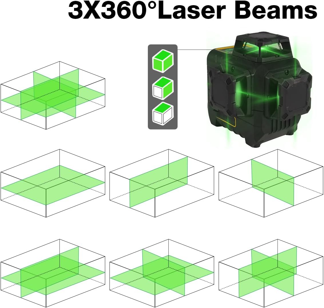 3rd Hand Adjustable Support System, Durable Steel Support Rods for Cabinet Jacks, Drywall - Extends from 24" to 40", 2 Pack,Laser Level 360 Self Leveling