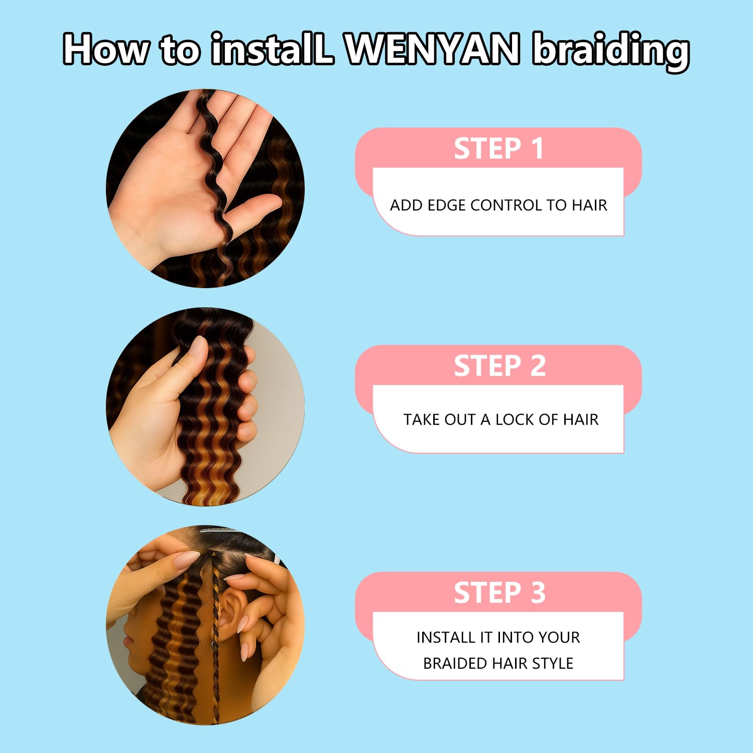 Human Braiding Hair Boho Braids Hair 100g (2 Bundles x 50g) Bundle Deep Wave Bulk Braiding No Weft 100% Unprocessed Brazilian Virgin Human Hair Extensions P4/27 Color (14 14 inch/100g) - Image 3