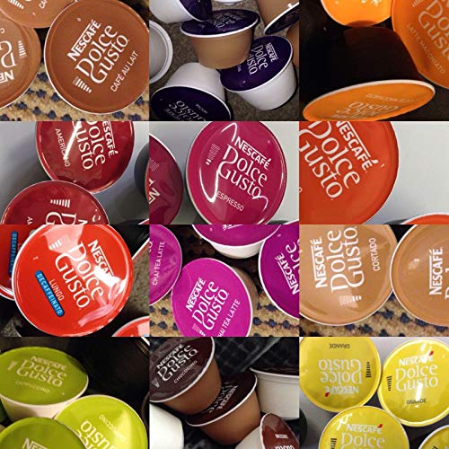 Nescafe Dolce Gusto Create Loose 50 Mix Variety Set (10 Pods Per Flavour, 30+ Flavours) Latte, Cappuccino, Espresso, Chocolate, Tea etc