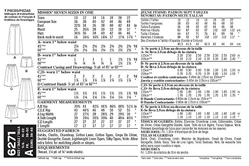 Simplicity Creative Patterns New Look 6271 Misses' Skirt in Three Lengths and Pants or Shorts, A (10-12-14-16-18-20-22)