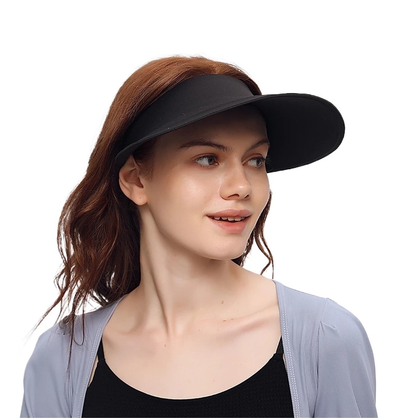 Gorra de béisbol con Visera Superior vacía y protección UV, Unisex, Anti-UV, UPF50+, Ajustable, for Primavera, Verano y Exteriores. Diseñado para Golf, Tenis, Running y Bádminton(Sky Blue)