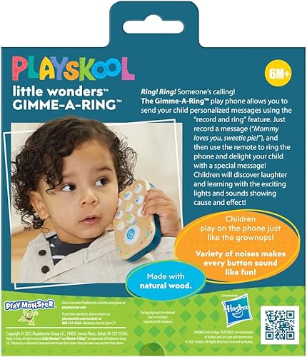 Miniatura 3 de Playskool Little Wonders Gimme-A-Ring - Teléfono de juguete - Deja mensajes telefónicos para bebé - A partir de 6 meses