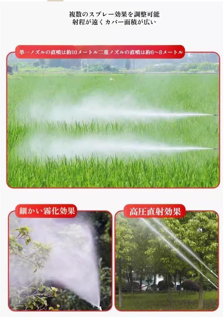 Amazon.co.jp: エンジン式 噴霧器セット動噴 4サイクル動力噴霧器 圧力