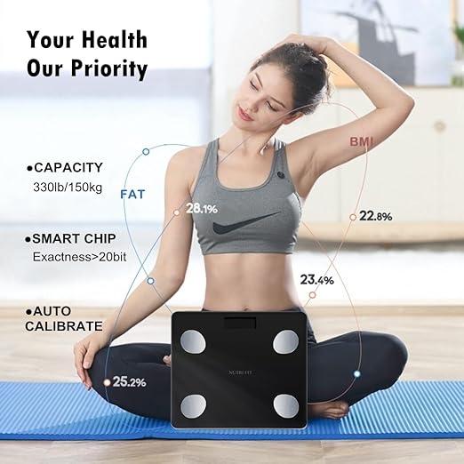 Báscula Digital Inteligente Nutri Fit con Bluetooth y Análisis Corporal miniatura 2