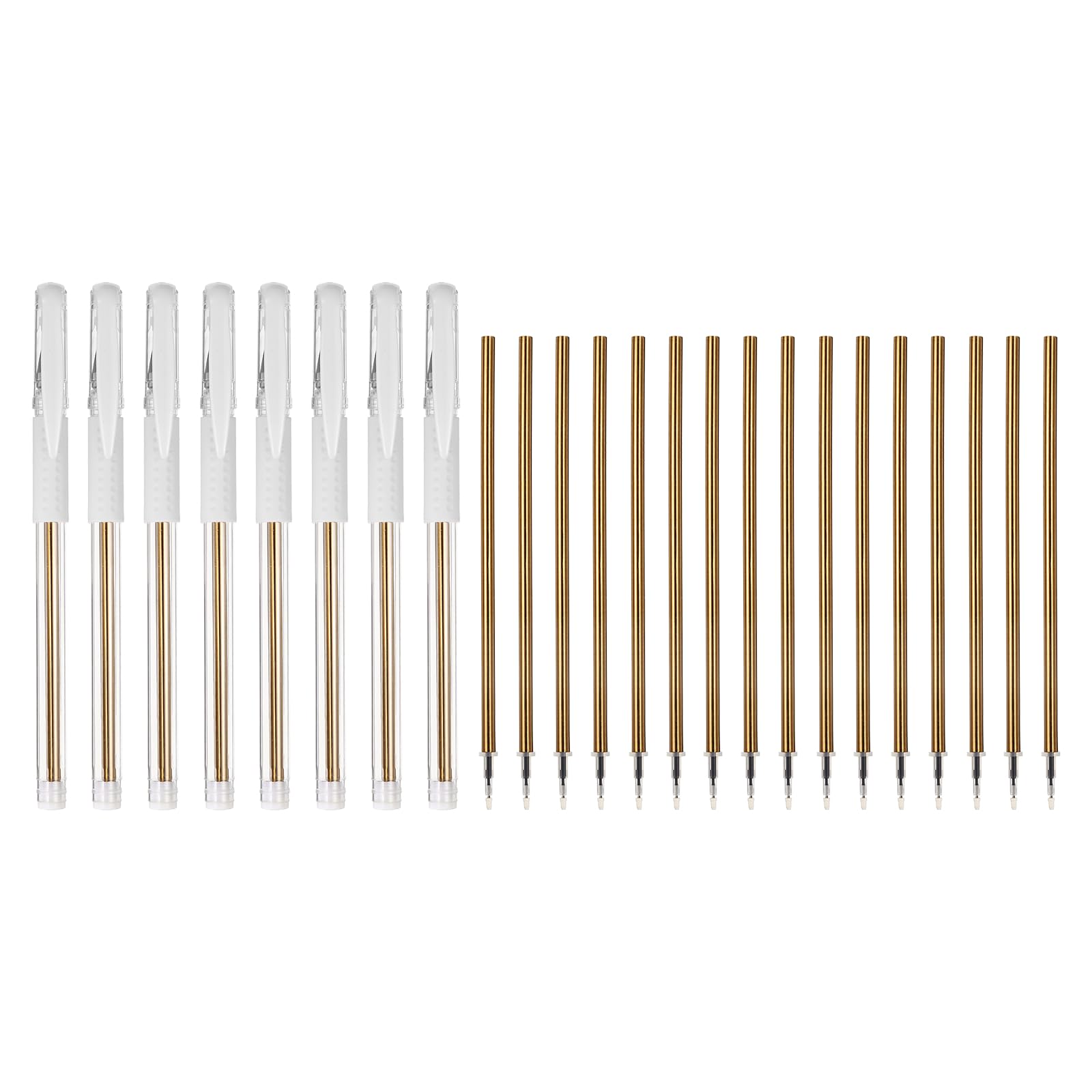 PATIKIL Gel Pens, 8 Pcs 0.5mm Fine Point Smooth Writing Pens with 16 Refills, Fast Drying Ink Pens with Caps for Office Home, Non-Smear, Perfect for Writing, Journaling, Coloring (Brown)