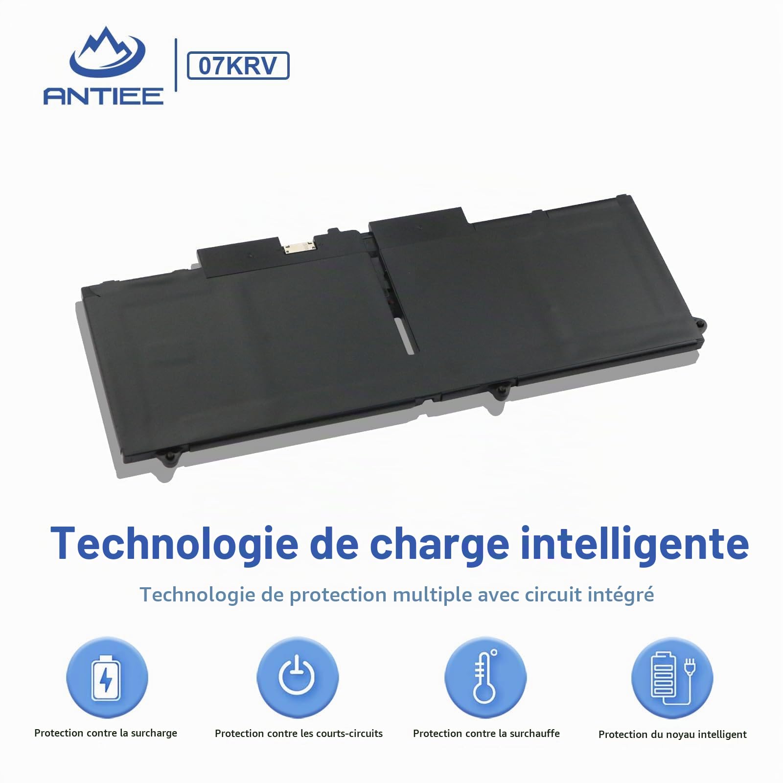 ANTIEE FK0VR 07KRV Laptop Batterie pour Dell Latitude 15 5530 7530 13 5330 7330 14 5430 7430 2-in-1 Precision 3570 Mobile Workstation Series P133G P134G P138G P139G P139G002 P138G002 P133G002