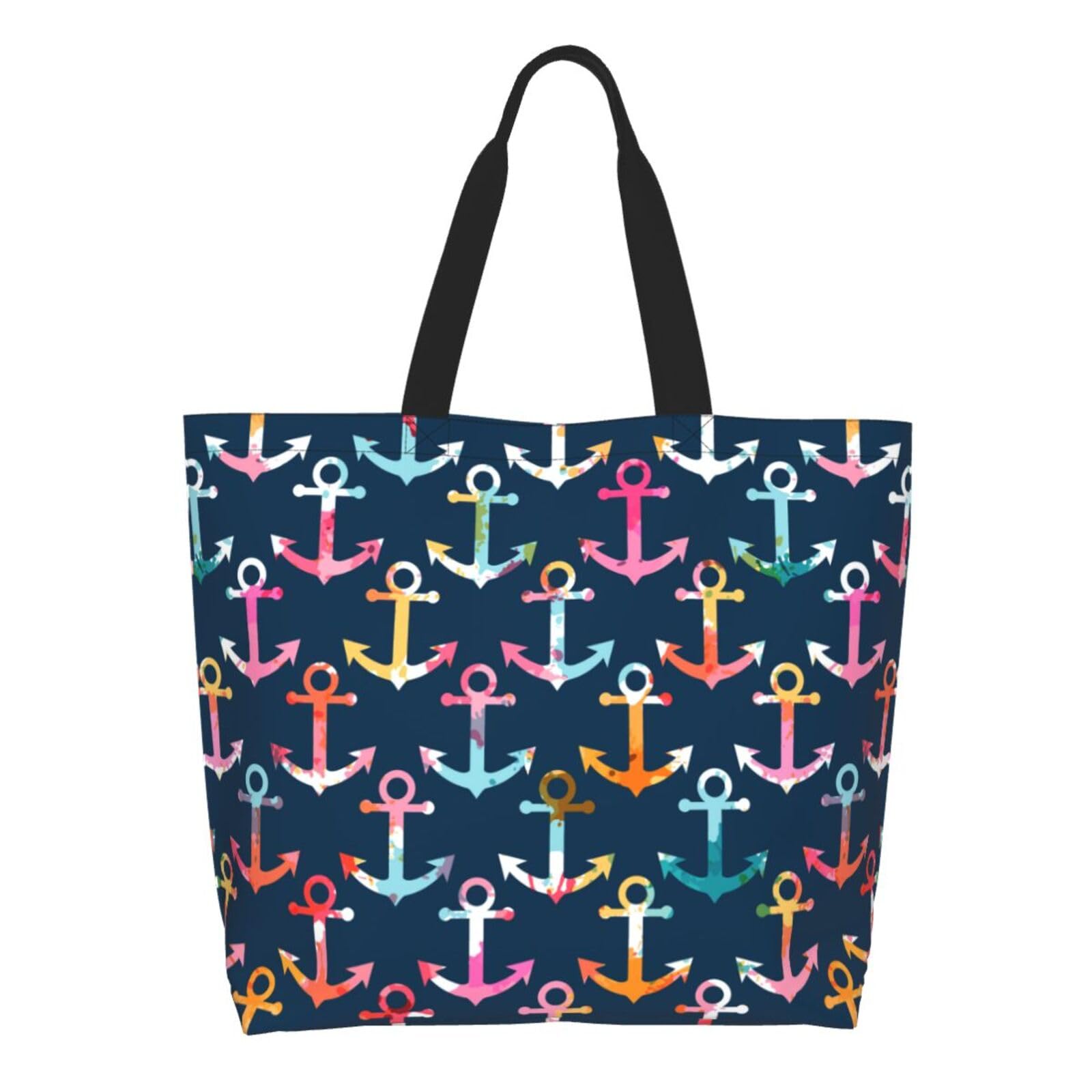 GVGOAGL Colorful Unicorn Rainbow Tote Bag For Women, Large Shoulder Foldable Reusable Grocery Handbag For Shopping Picnic