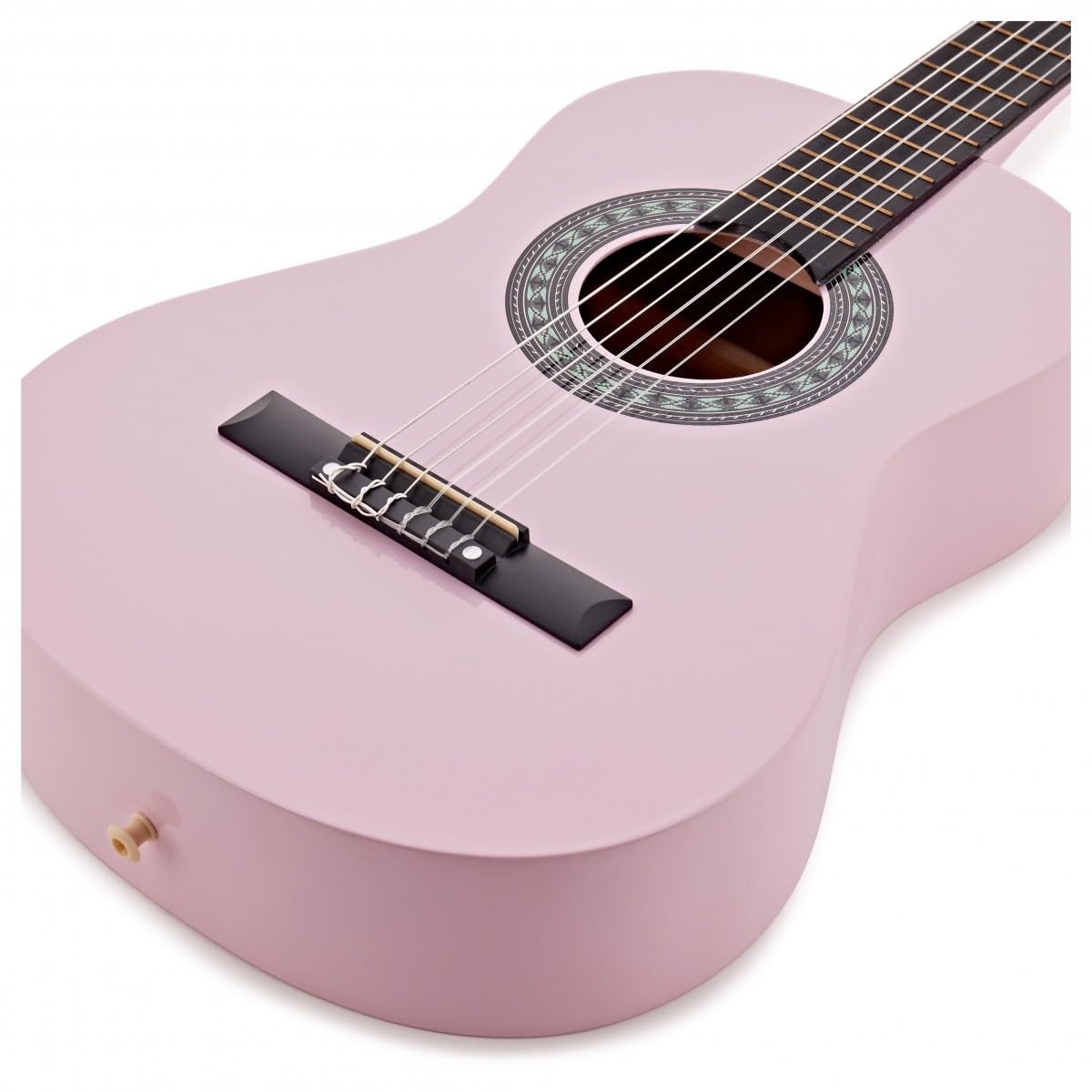 Júnior 1/2 Clásica Guitarra, Rosa, Gear4music | Para jóvenes principiantes, cuerdas de nailon suave para manos pequeñas, construcción robusta y duradera