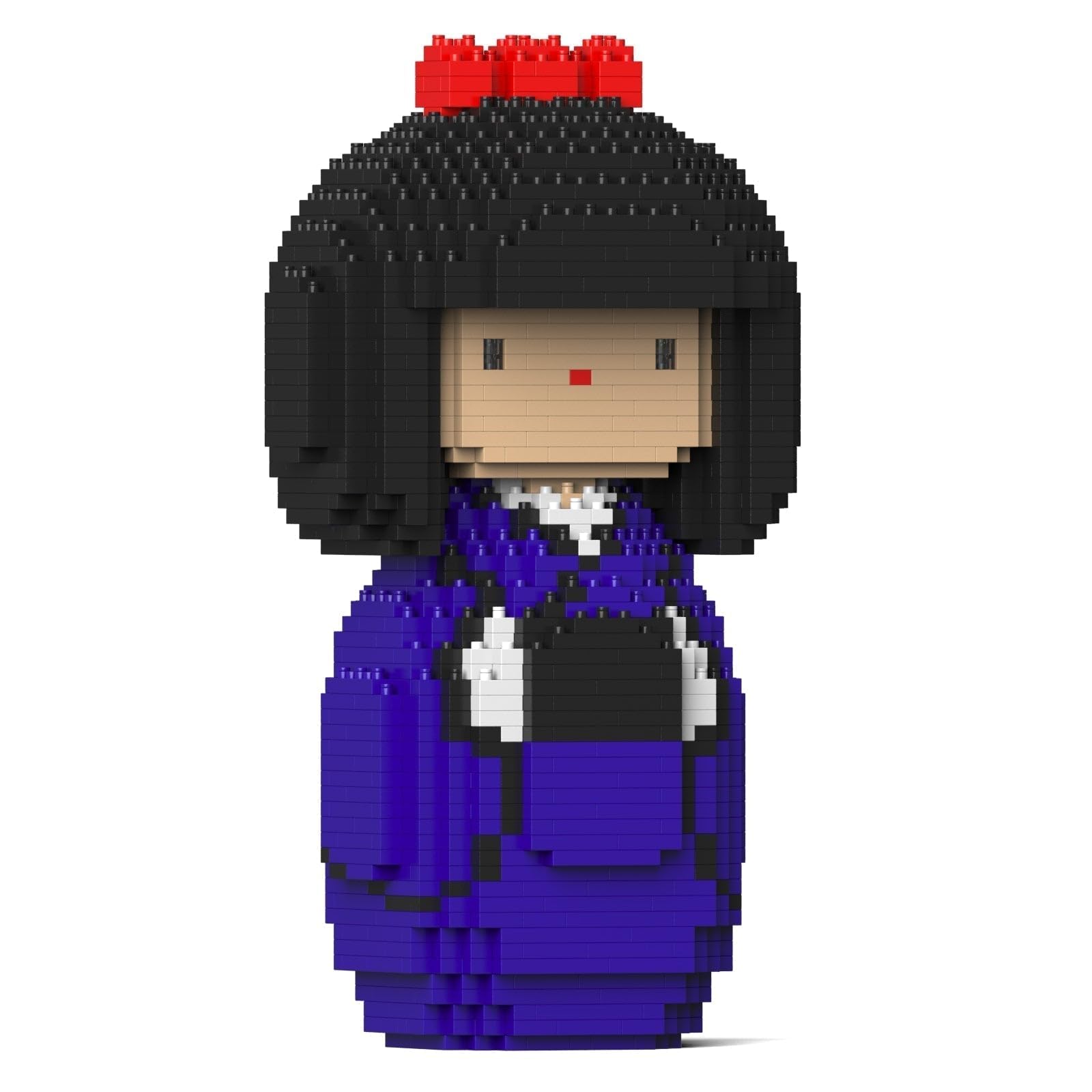 Assembled JEKCA Kokeshi Doll 01S-M02 in blue
