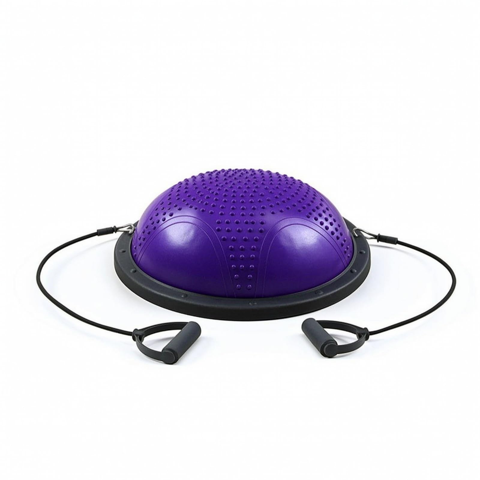 Semiesfera Equilibrio con Bandas Resistencia Inflable Entrenador Semiesférico Compacto Kit Entrenamiento Equilibrio para Entusiastas, Morado, Morado, 59.8 Cm