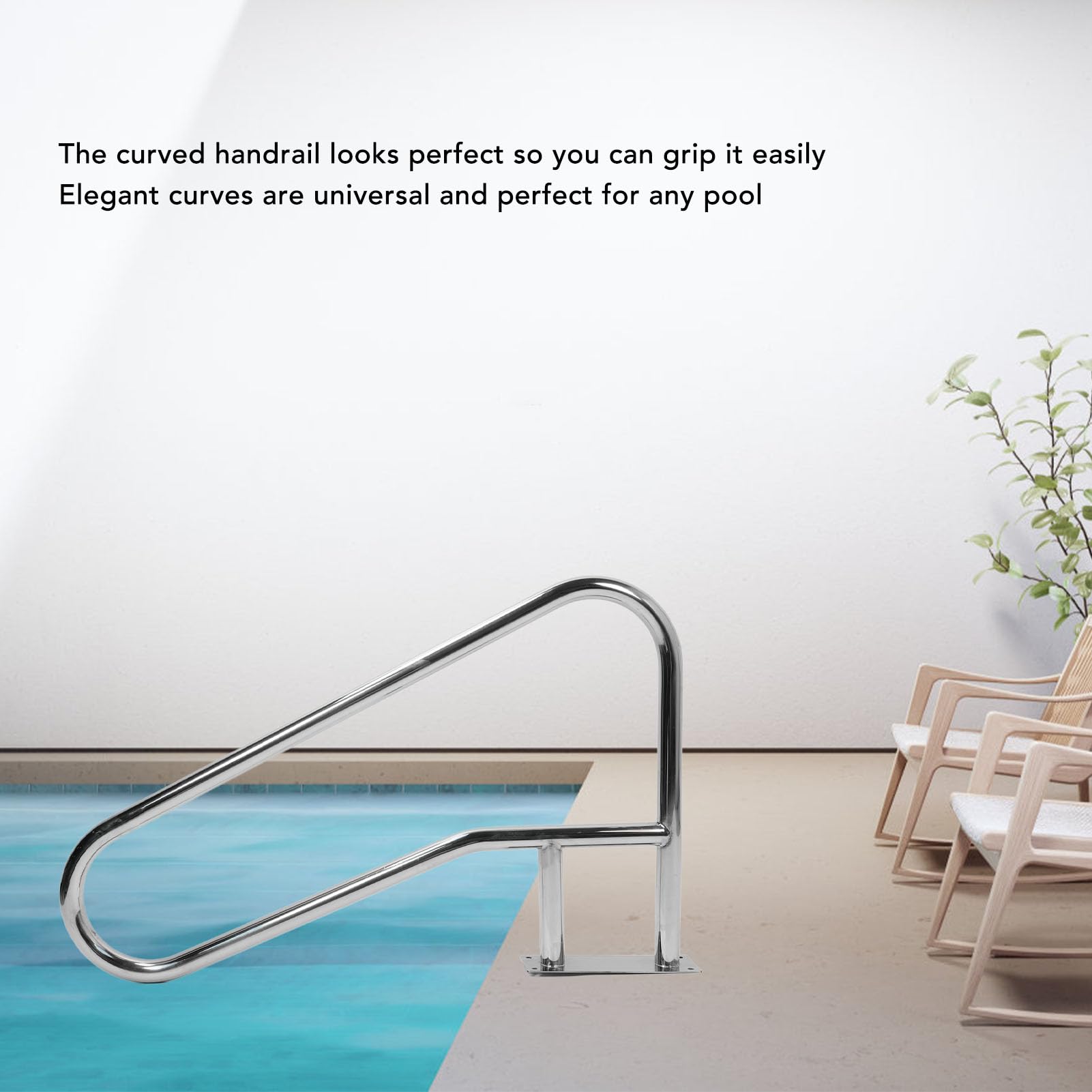 Pasamanos para piscina profesional de acero inoxidable 304, resistente al óxido, antideslizante, para piscina, escalera, pasamanos para piscina, spa, bañera de hidromasaje