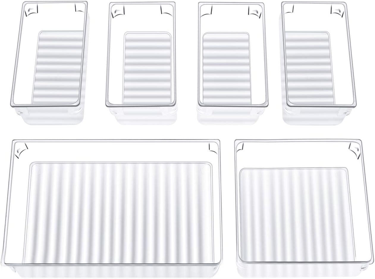 InnoGear Makeup Drawer Organiser 6 Packs Desk Drawer Organisers Fridge
