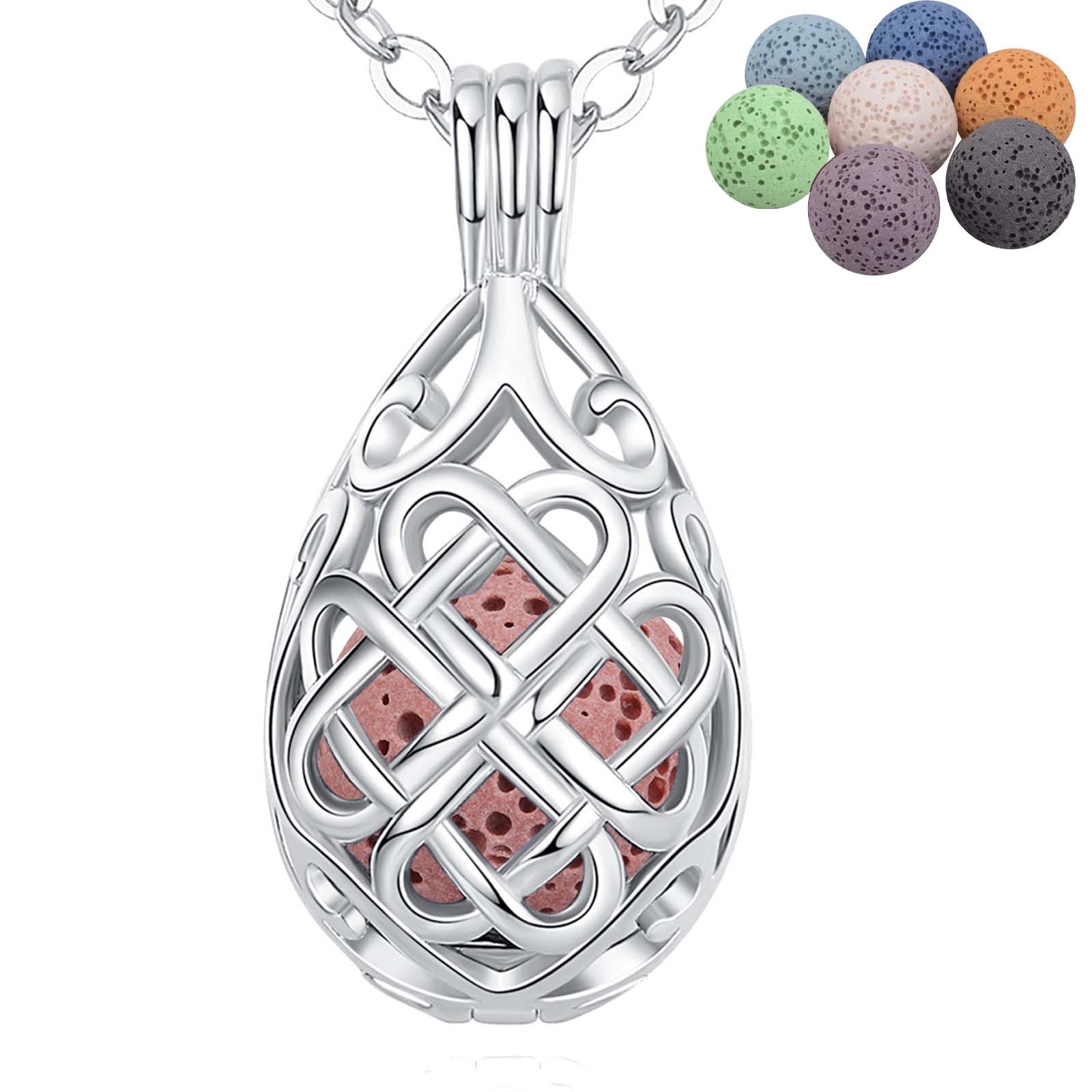 Diffuser aroma ketting vlinder parfum medaillon lavasteen