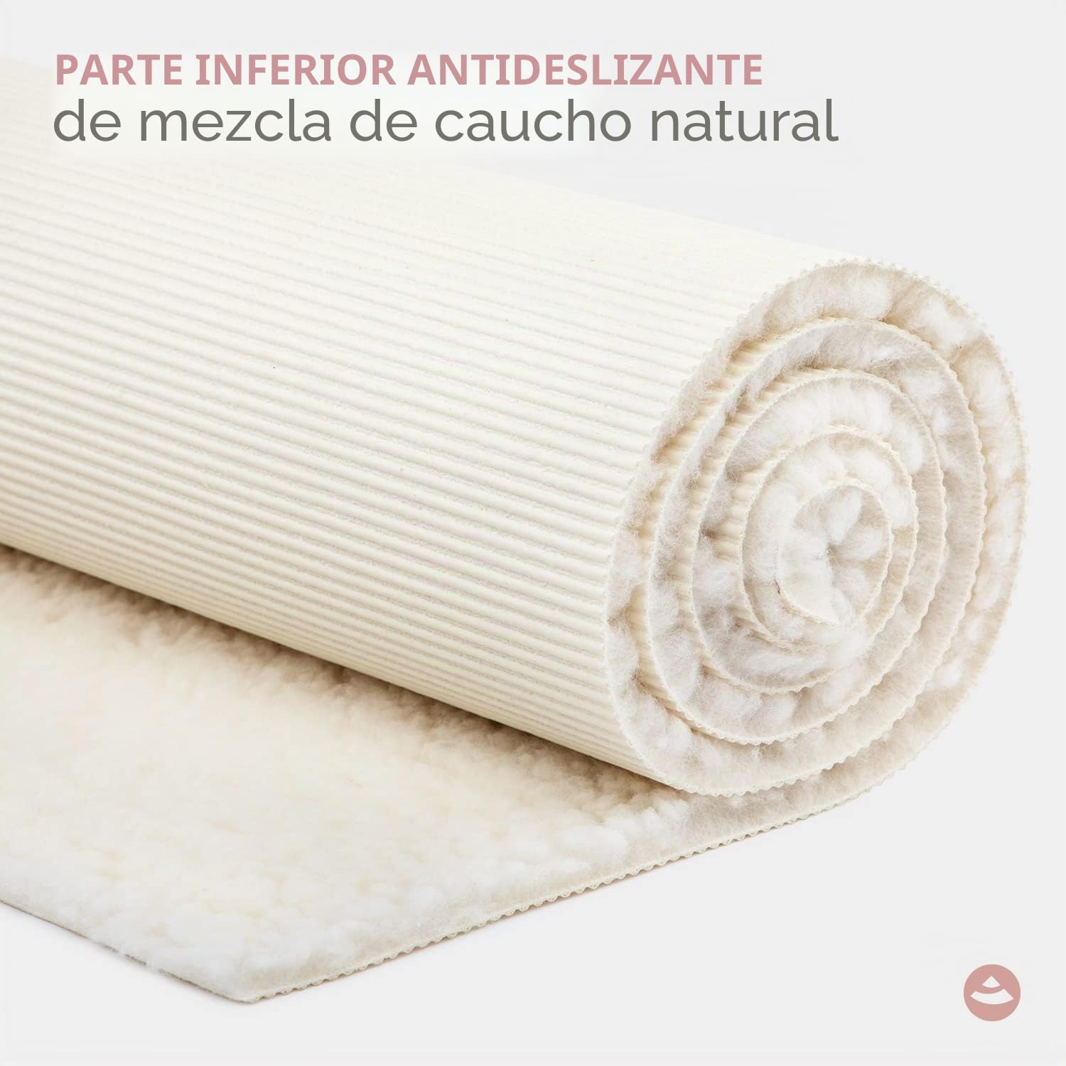 Bodhi VISHNU - Esterilla de yoga de lana virgen natural, 100% lana virgen de oveja (1200 g/m²), suave y aislante
