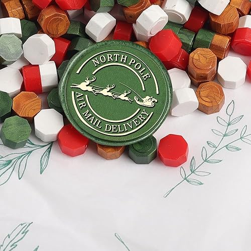 Miniatura 3 de Sello de cera de copo de nieve de Navidad, sello de cera de copo de nieve de Feliz Navidad para Navidad, Año Nuevo, letras, sobres, tarjetas,