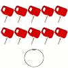 10 Pack AT195302 AR51481 Ignition Keys Compatible with Loader Backhoe Tractor 1200 210C 210LJ 250D 310A 310C 410B 410C 460E 550B 700H 710D 1050J