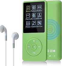 COVVY Slim Music Player 8GB Portable Lossless Sound 70 Hours Screen MP3 Supports Up to 64GB (Green)