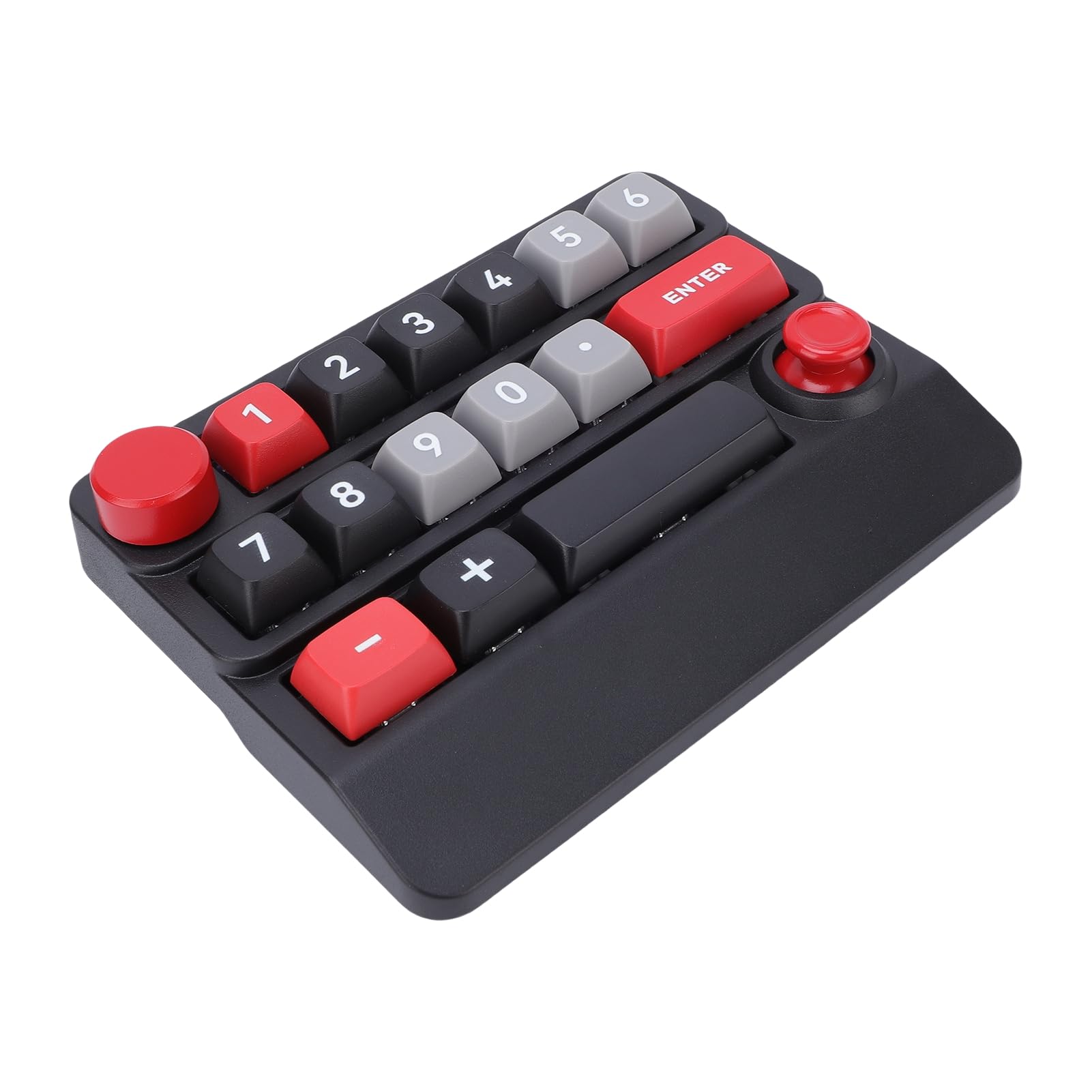 Pavé Numérique Mécanique, Clavier Macro Programmable sans Fil 2,4 G Bluetooth Filaire Type C RVB rétroéclairé, pavé Numérique échangeable à Chaud, Clavier Rechargeable, (Noir Rouge)