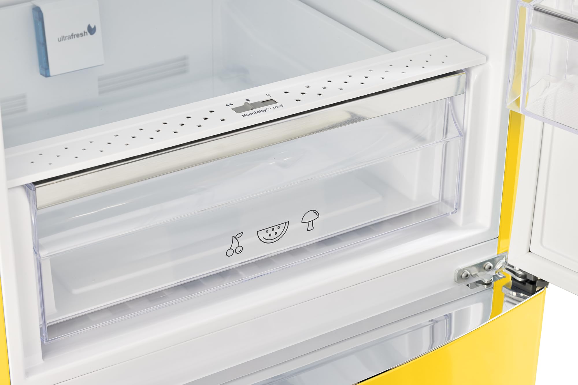Unique Appliances Classic Retro 12 Cu.Ft. Bottom Freezer Refrigerator In Canary Yellow on Fridge.com - View 5