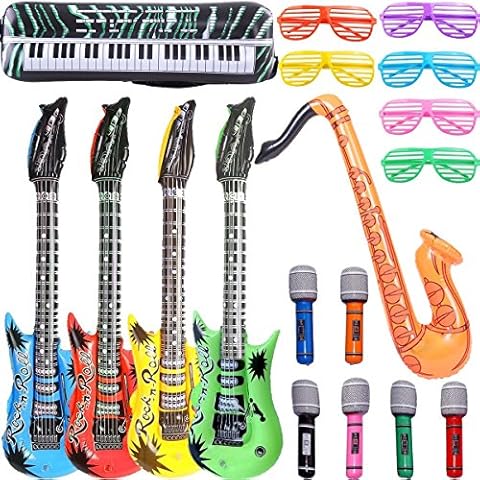Set de juguetes inflables GuassLee Rock Star - 18 piezas Cover