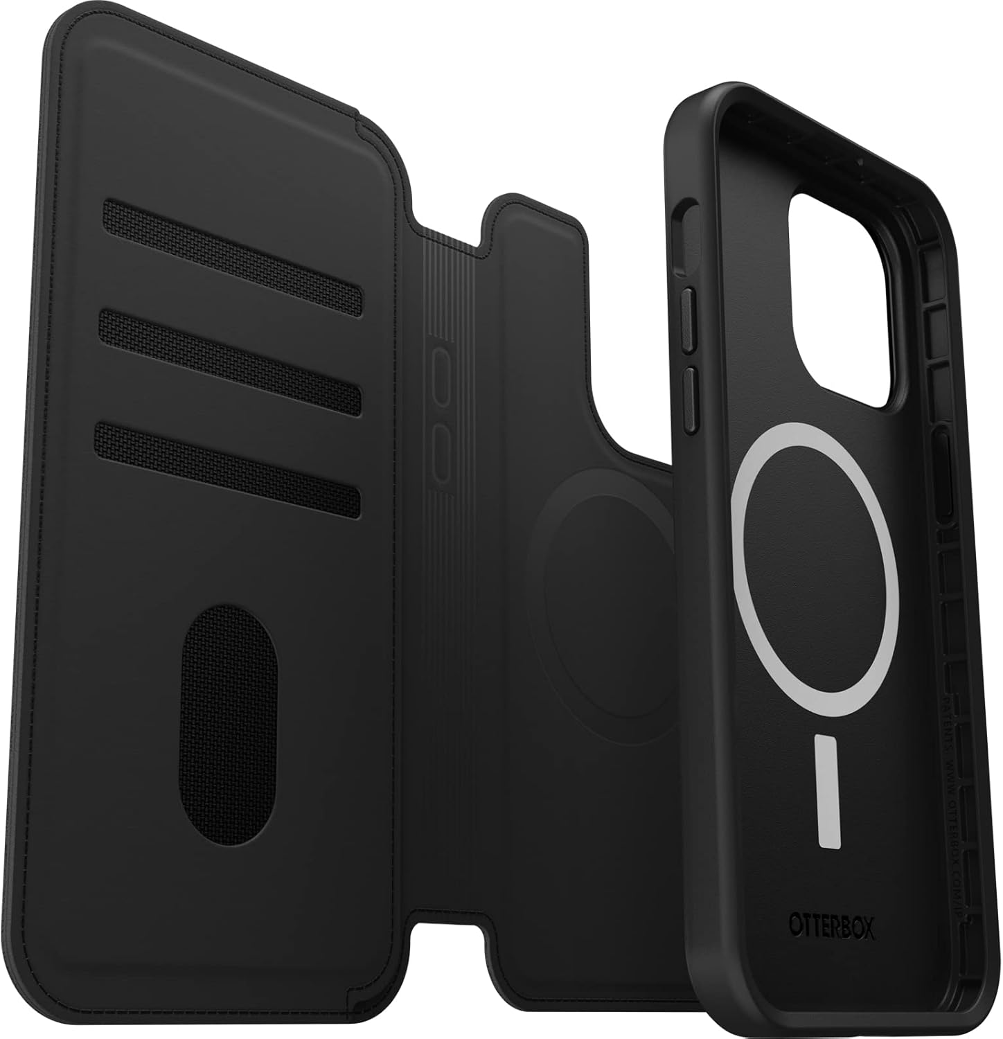 OtterBox Detachable Folio Wallet (Case Sold Separately) for MagSafe - iPhone 15 Pro Max and iPhone 14 Pro Max - Shadow (Black) - Image 6