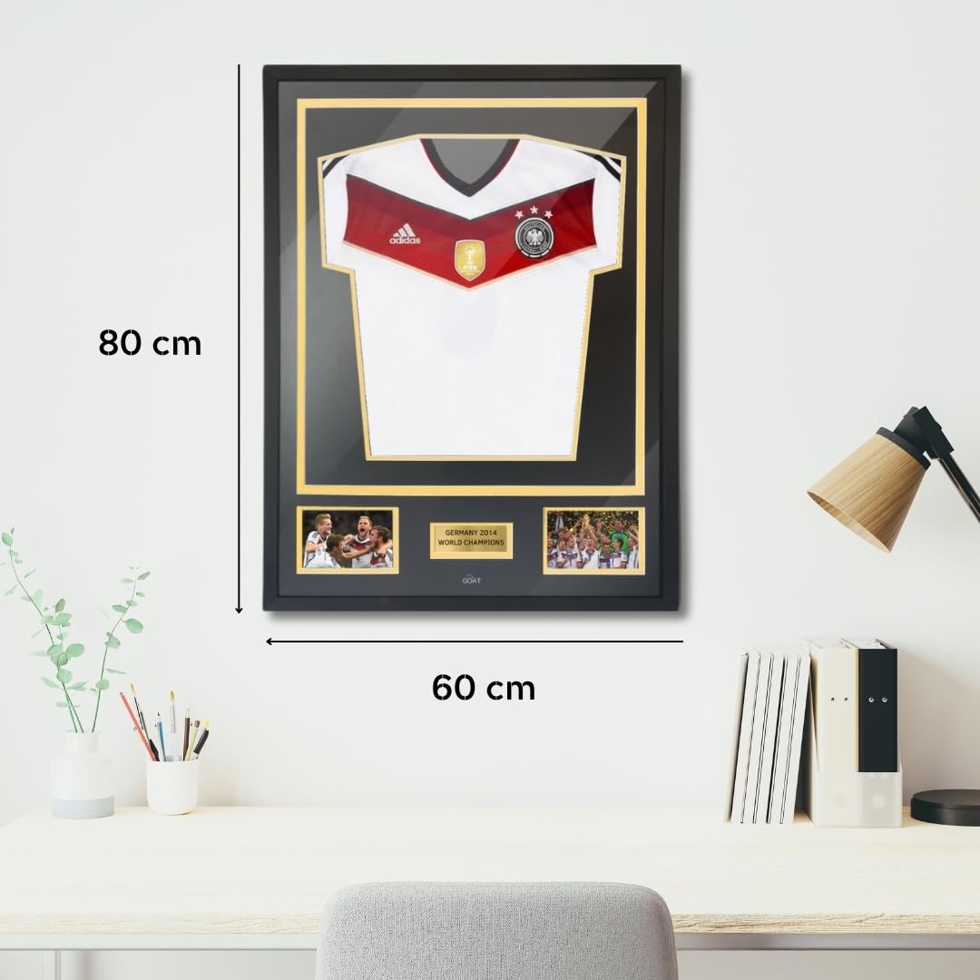 My Goat Trikotrahmen 60x80cm – Rahmen für Fußballtrikot, einfach mit Personalisierung von Foto und Text – aus Aluminium